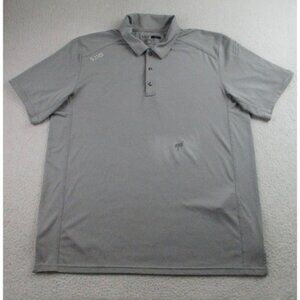 5.11 Tactical Polo Shirt Mens Large Gray Performance Polyester Button Snap Logo